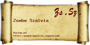 Zsebe Szalvia névjegykártya